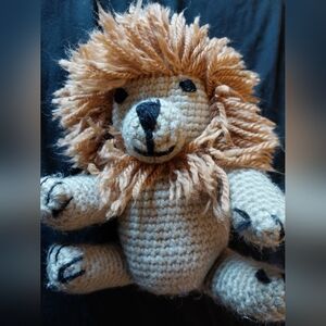Handmade Crochet Lion Plush Toy
